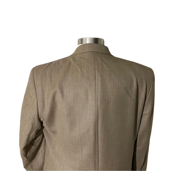 Ralph Lauren Canada Beige 3-Button Silk Wool Blend Suit Jacket Men’s Blazer 44L - Picture 5 of 14